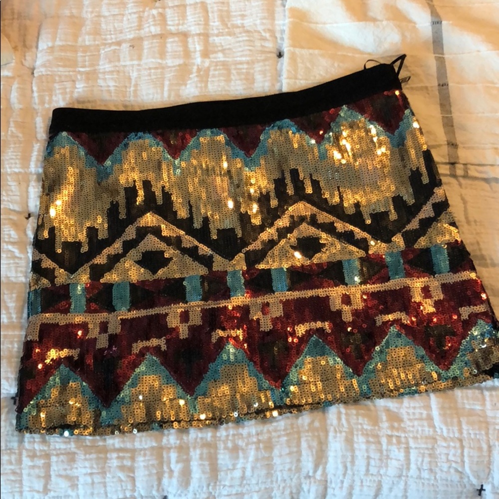 Sequin Mini Skirt